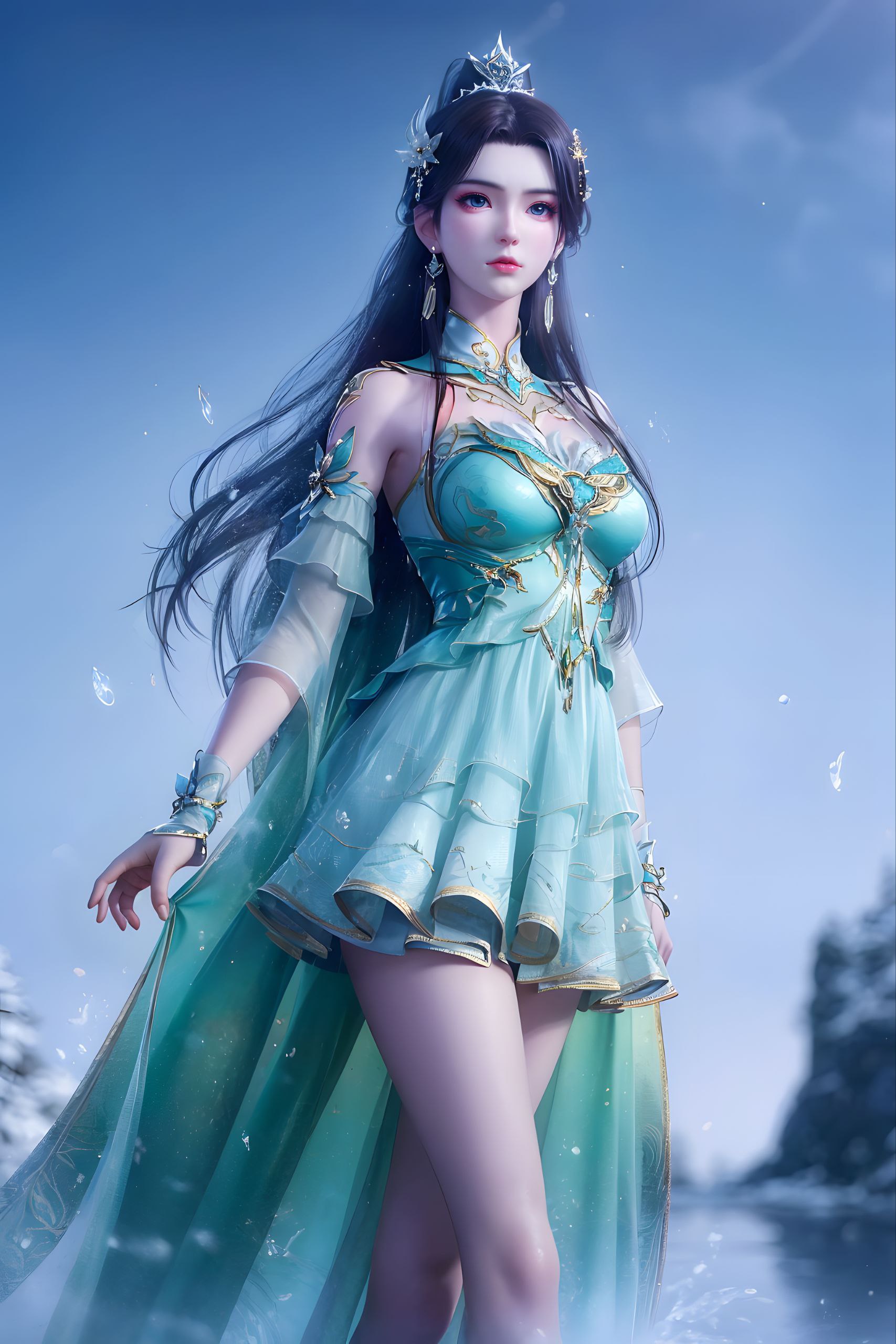 她发现在B